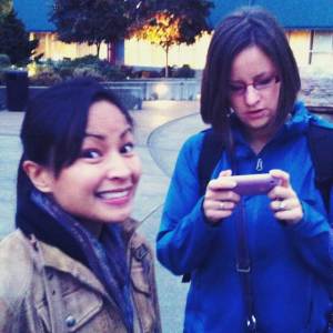 Using an iPhone on the street