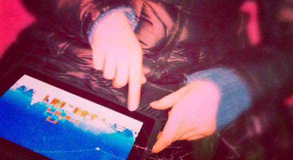 Using an iPad on a train