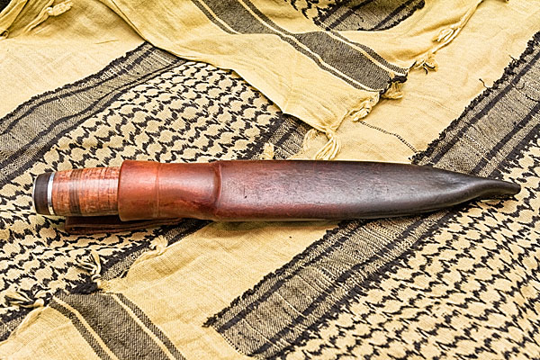 Leather Handled Knife in Handmade Sheath