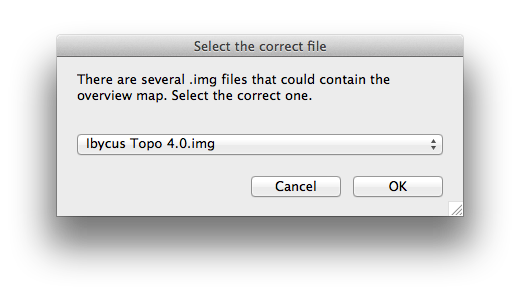 JaVaWa MapConverter - Select the correct file