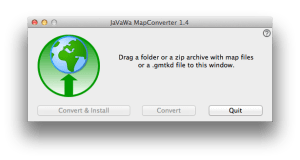 JaVaWa MapConverter - Start Screen