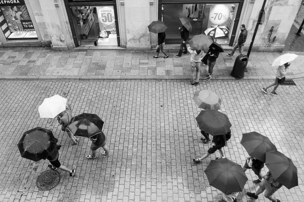 Umbrellas, Ulica Florianska, Krakow, Poland